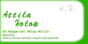 attila holop business card